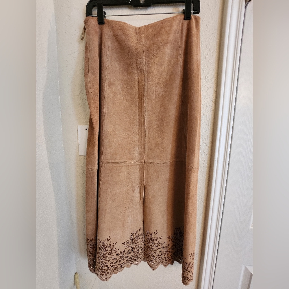 Leather country skirt